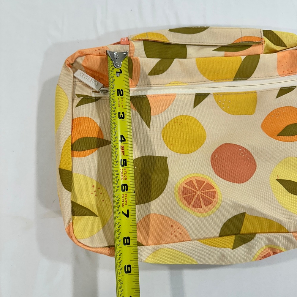 CALPAK Packing Cube Travel Organizer Citrus Fruit Print Lemon Orange Cream - Picture 7 of 11